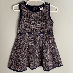 Janie and jack blue red white dress 18-24 m